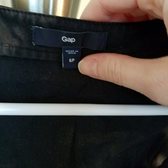 GAP Black Sleeveless Ruffle Front Dress Sz 6P - Picture 4 of 5